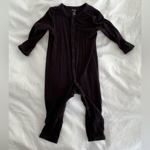 Kyte Baby black button down Romper 3-6 mo